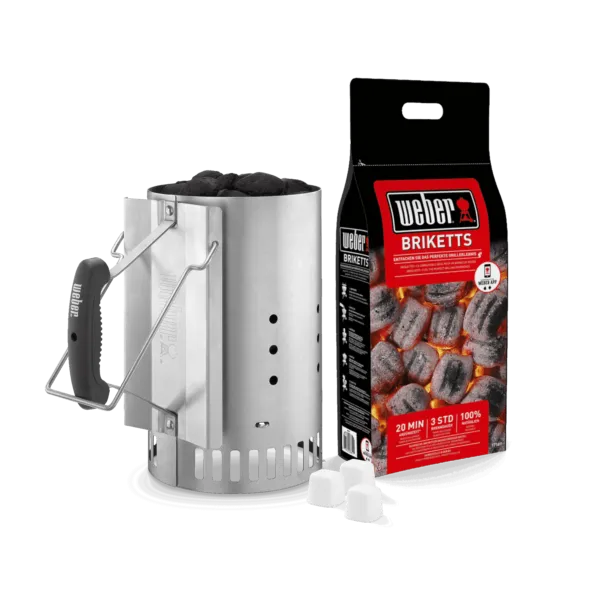 Süütamise korv Weber® komplektis brikett ja kuubikud
