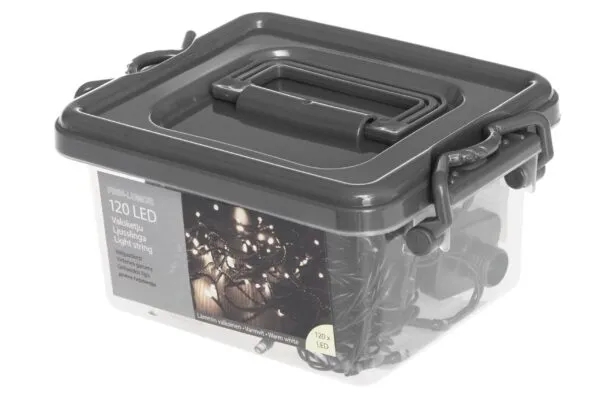 Valguskett soevalge, 120 LED lampi, must