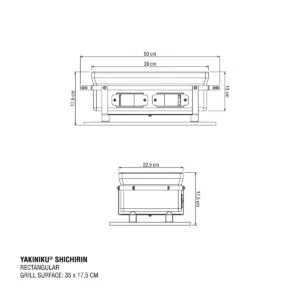 Keraamiline grill Yakiniku® Shichirin kandiline L