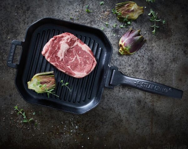 Malmpann Steak Champ eemaldatava käepidemega