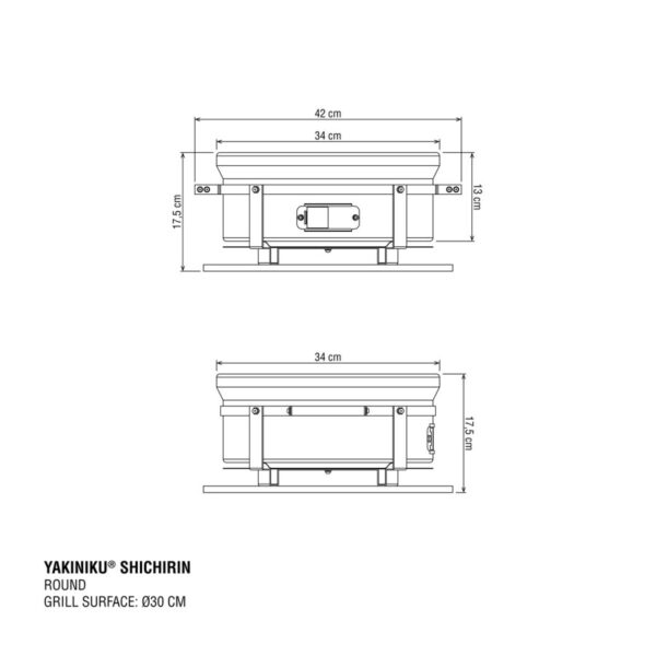 Keraamiline grill Yakiniku® Shichirin ümar