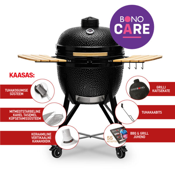 Keraamiline grill Kamado Bono® Limited 25" (must)