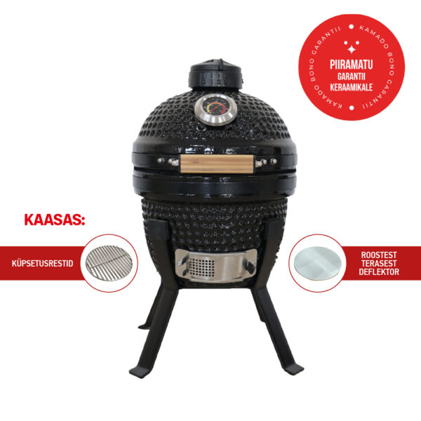 Keraamiline grill Kamado Bono® Picnic 13" (must)