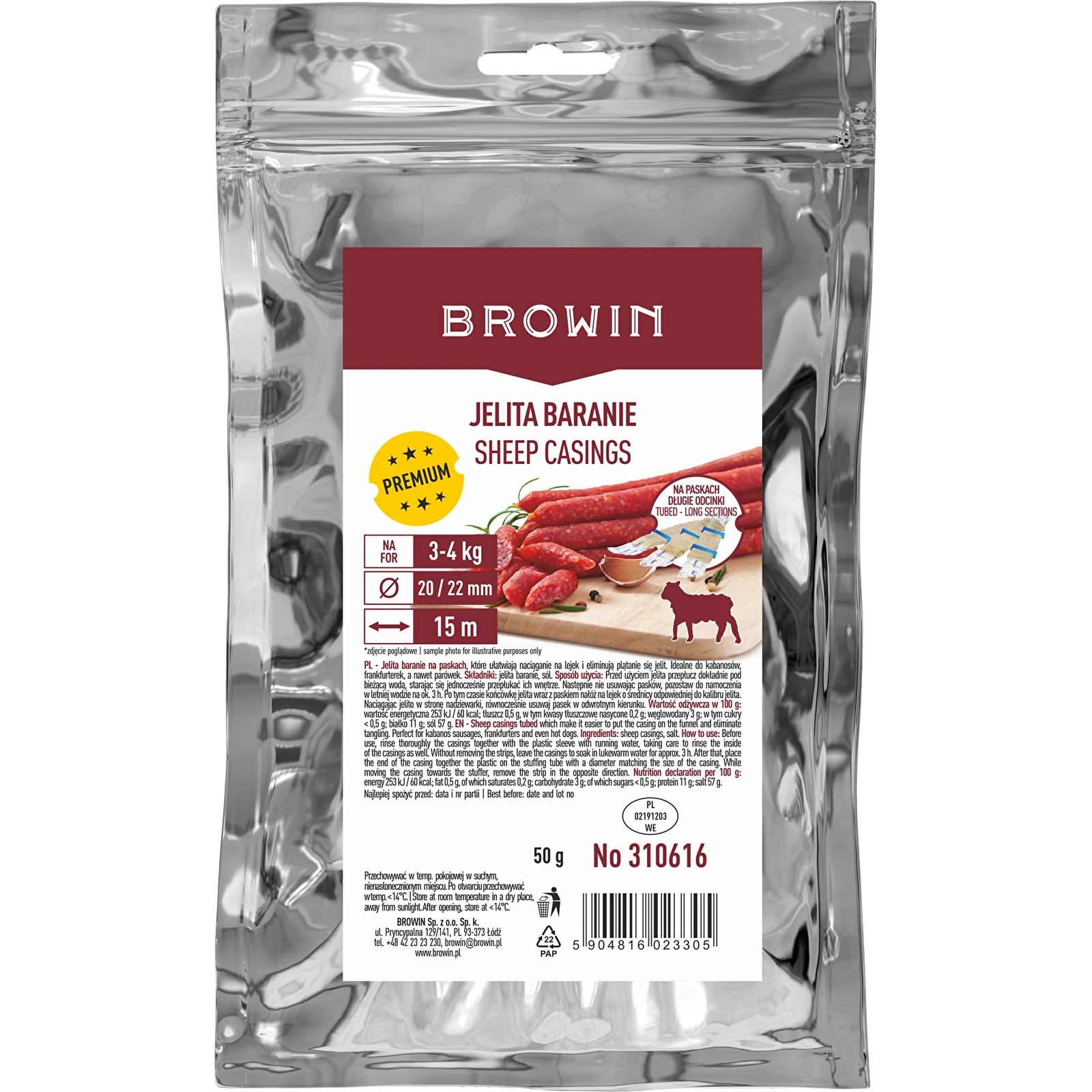 BROWIN lambasooled 20/22 mm 15m 3-4 kg