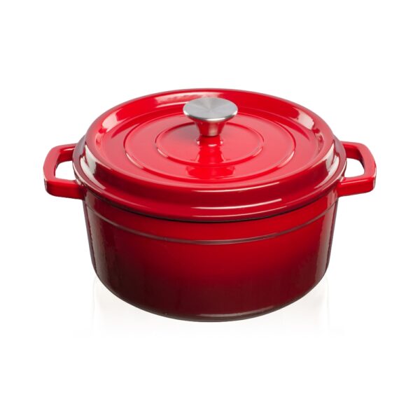 Malmpott Grand Feu® emailitud kaanega punane 3,5L