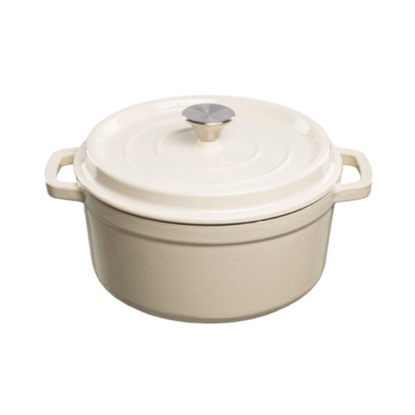 Malmpott Grand Feu® emailitud kaanega valge 3,5L