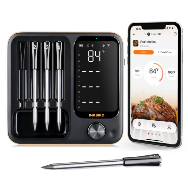 Termomeeter Inkbird® INT-14BW juhtmevaba, 4-sondi