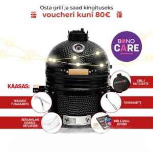 Kamado Bono keraamiline grill Minimo must - kampaania