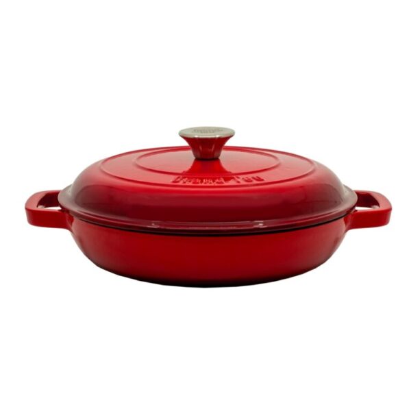 Malmpann Grand Feu® emailitud kaanega punane 2,25L