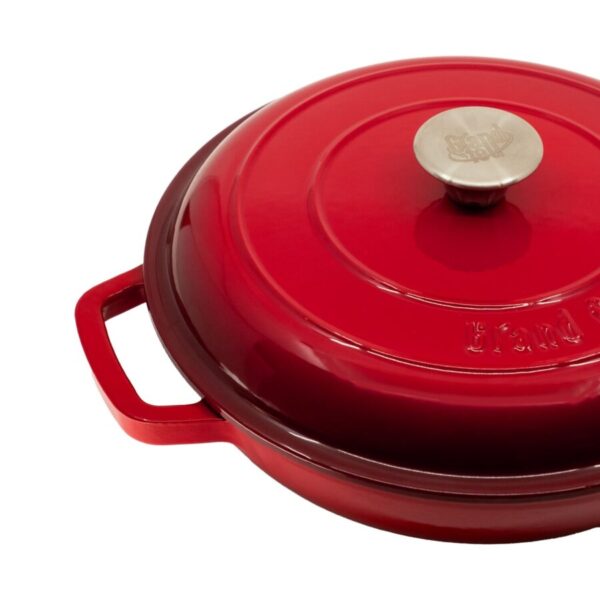 Malmpann Grand Feu® emailitud kaanega punane 2,25L