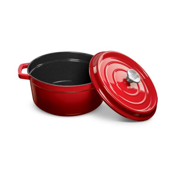 Malmpott Grand Feu® emailitud kaanega punane 3,5L