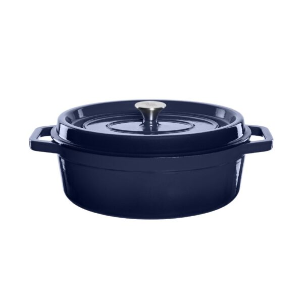 Malmpott Grand Feu® emailtud, ovaalne, sinine 5,6L