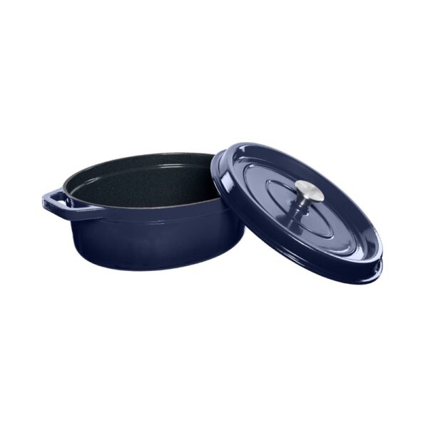 Malmpott Grand Feu® emailtud, ovaalne, sinine 5,6L