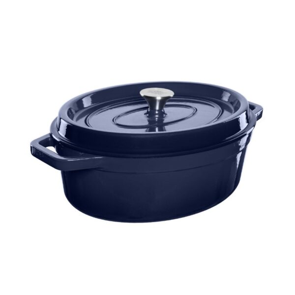 Malmpott Grand Feu® emailtud, ovaalne, sinine 5,6L