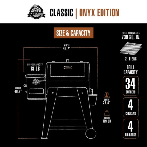 Pelletgrill Pit Boss® Onyx Classic 700