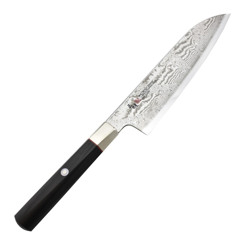 Kokanuga santoku Mcusta Zanmai Hybrid Splash Damascus 180mm