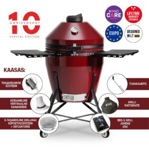 Keraamiline grill Kamado Bono® EVO Grande Royal Red