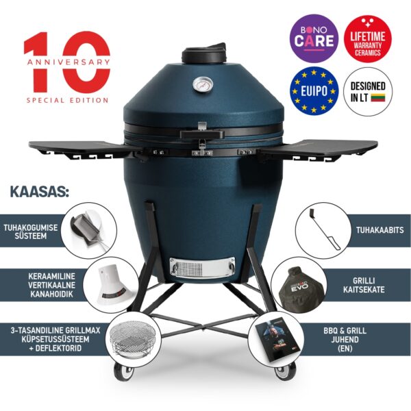Keraamiline grill Kamado Bono® EVO Grande Navy Blue Matte