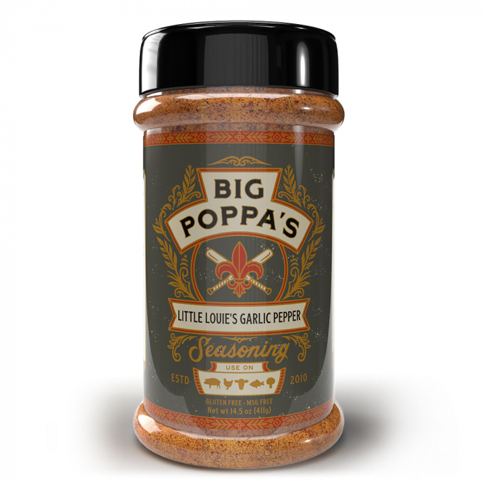 Maitseainesegu Big Poppa Smokers Little Louie’s Garlic Salt w/Black Pepper
