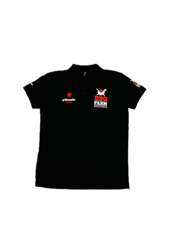 Grillimaailm + BBQ Farm polo "ANNAME TULD", must, suurus 4XL