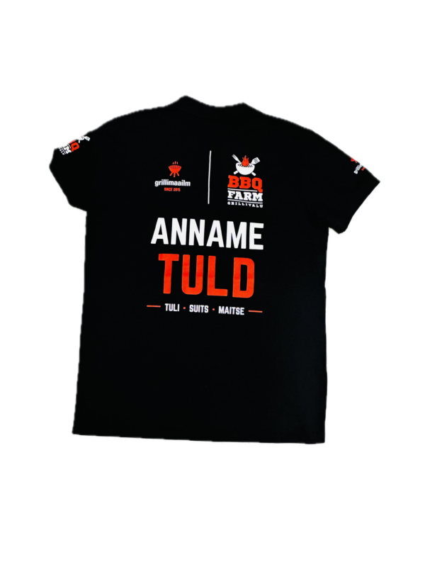 Grillimaailm + BBQ Farm polo "ANNAME TULD", must, suurus 4XL