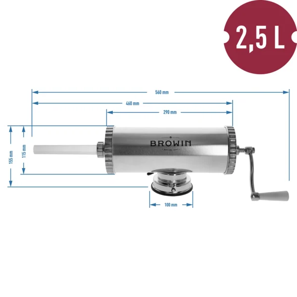 Vorstiprits horisontaalne Browin® 2.5kg